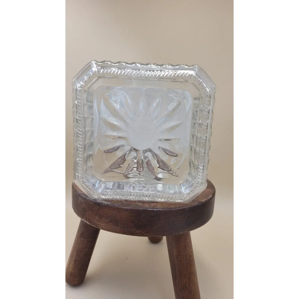 Vintage‎ Koezes Clear Glass Canister Apothecary Candy Jar with Lid 7